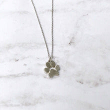 Load image into Gallery viewer, Paw Print Necklaces: Silver
