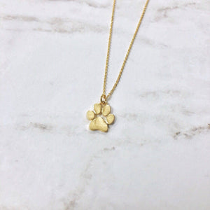 Paw Print Necklaces: Silver