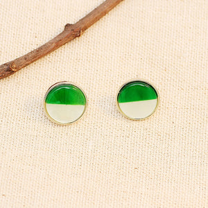 Geometric Resin Stud Earrings