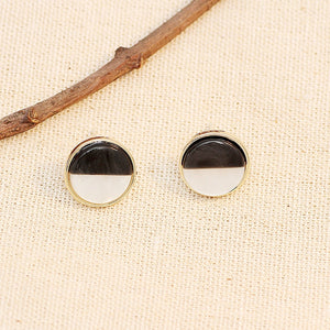 Geometric Resin Stud Earrings