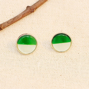 Geometric Resin Stud Earrings