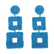 Load image into Gallery viewer, Handmade Boho Beaded/Fringed Drop Earrings
